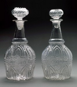 Cherry and whiskey decanters, 1959.3258, .3260