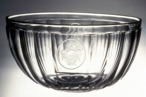 Glass punch bowl, 1961.630.2