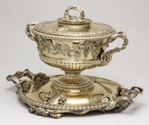 Gilt silver tureen and stand, 1996.4.252
