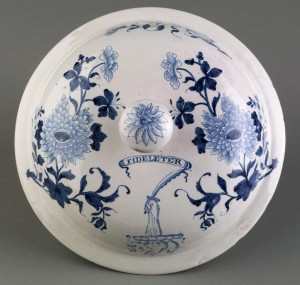 Delft posset pot lid, 1957.536