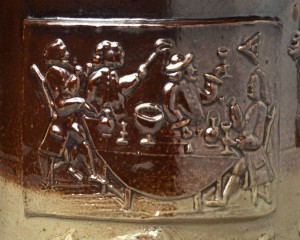 Stoneware mug detail, 1975.113