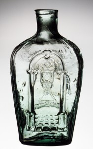 Masonic glass flask, 1982.322