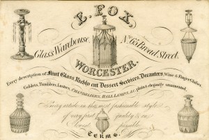 E. Fox trade card, 75x188