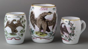 Glass mugs, 1996.27.1-.3
