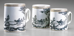 Porcelain mugs, 2000.61.71.1-.3