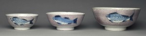 Delft punch bowls, 2003.22.4, .5, .8