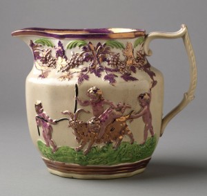 Lusterware Infant Baccus pitcher, 1959.1354