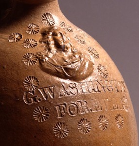 Stoneware bottle or jug detail, 1961.162