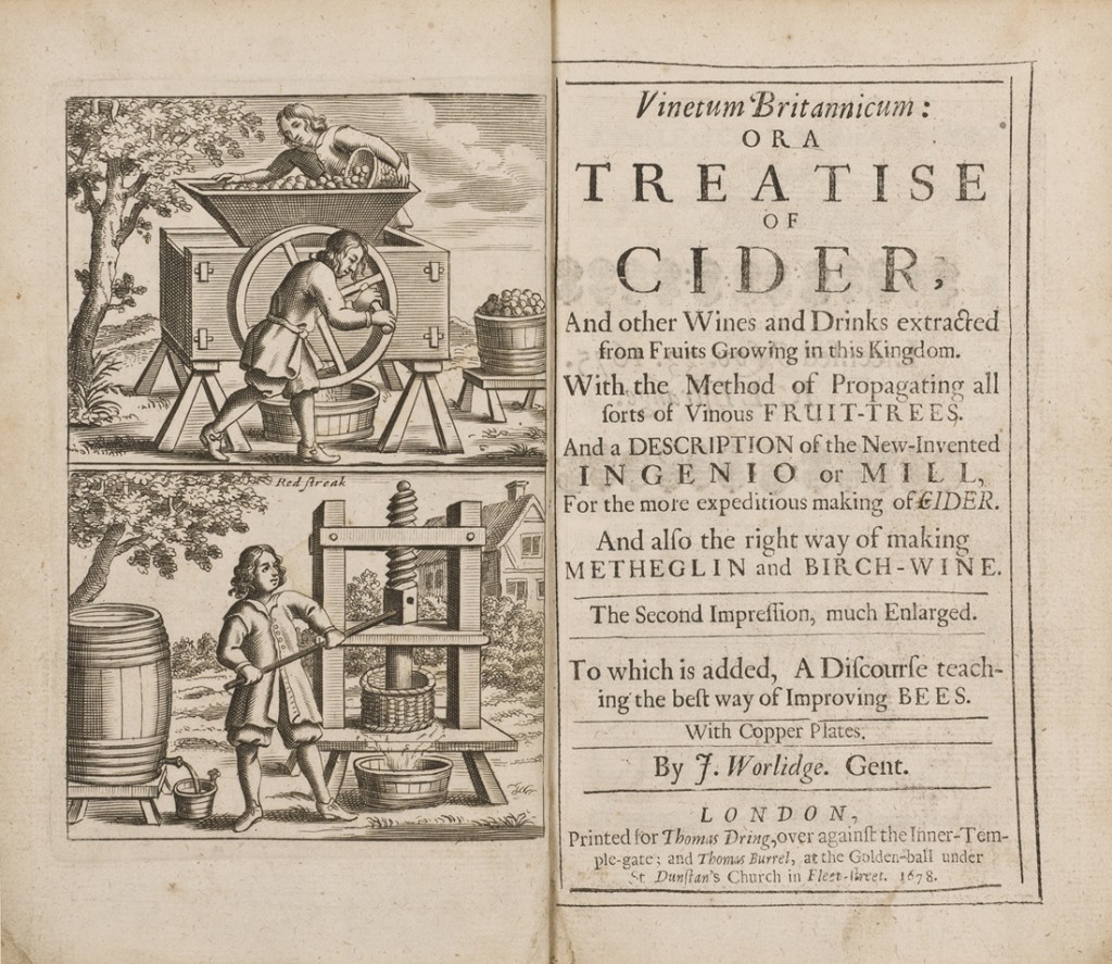 Worlidge, Vinetum Britannicum frontis and title p, TP504 W92
